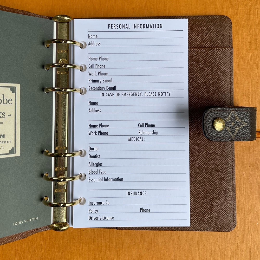 2026 Calendar Fits Louis Vuitton PM/MM/GM Agenda Insert + Filler Paper + Pen - Picture 16 of 16